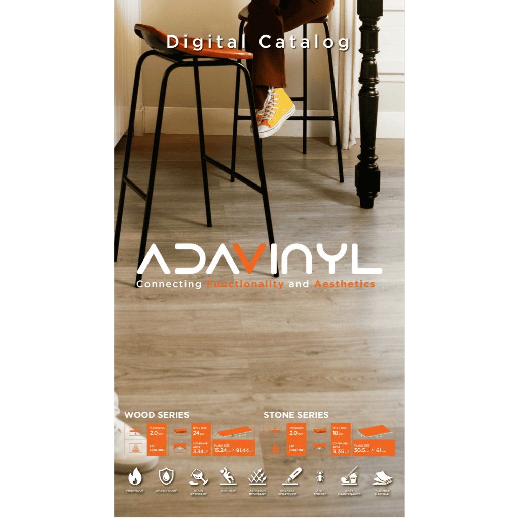 ADAVINYL 2mm - Lantai Vinyl - Lantai Kayu - Vinyl Lantai