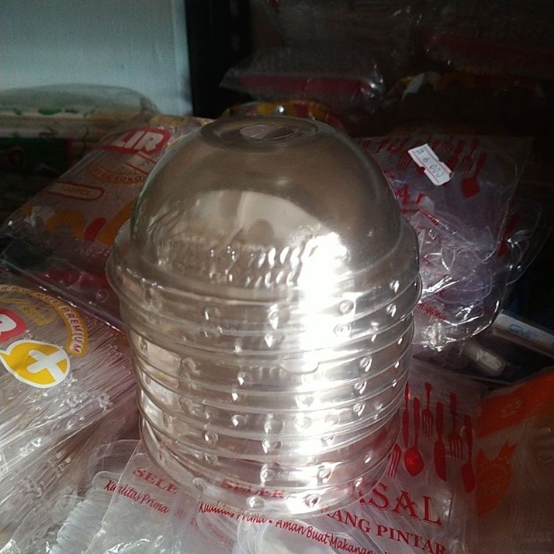 Tutup gelas plastik/ tutup cup plastik / tutup cembung