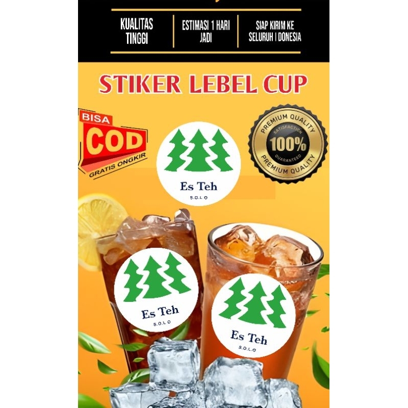 

Stiker es teh solo baru 50 pcs tinggal tempel