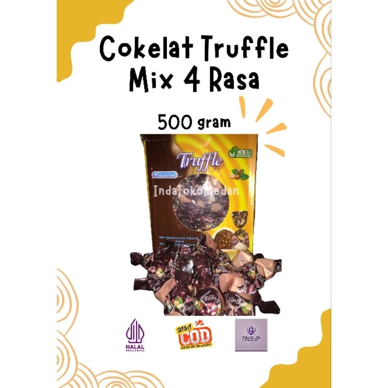 

COKELAT TRUFFLE 500 GRAM COKELAT TURKI TRUFFLE ELVAN MIX COKELAT OLEH OLEH HAJI DAN UMROH