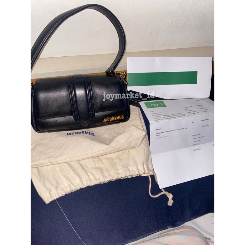 Jacquemus preloved le bambimou small original Le Bambimou Mini Puffed Flap Bag Black