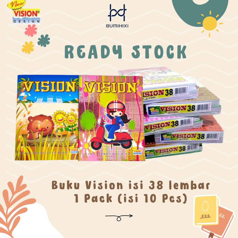 

Ready Buku Sekolah Merk Vision isi 38 lembar Temukan Hadiah Lucu