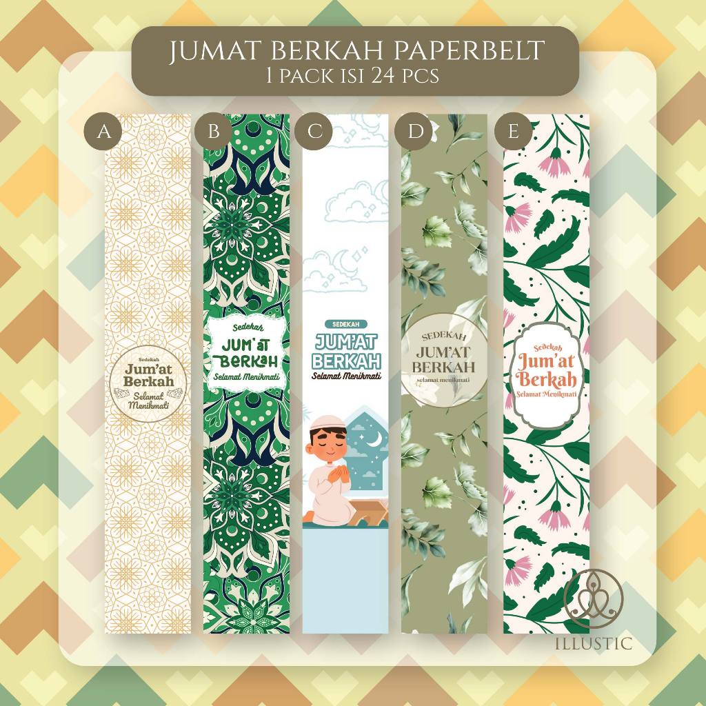 

Paper Belt Sleeve Jumat Berkah Sedekah(ISI24)bisa custom ukuran
