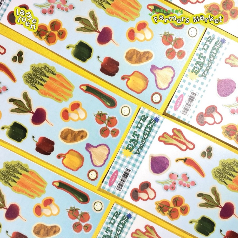 

꒰ lameloen ꒱ Eat ur Veggies Sticker Sheet