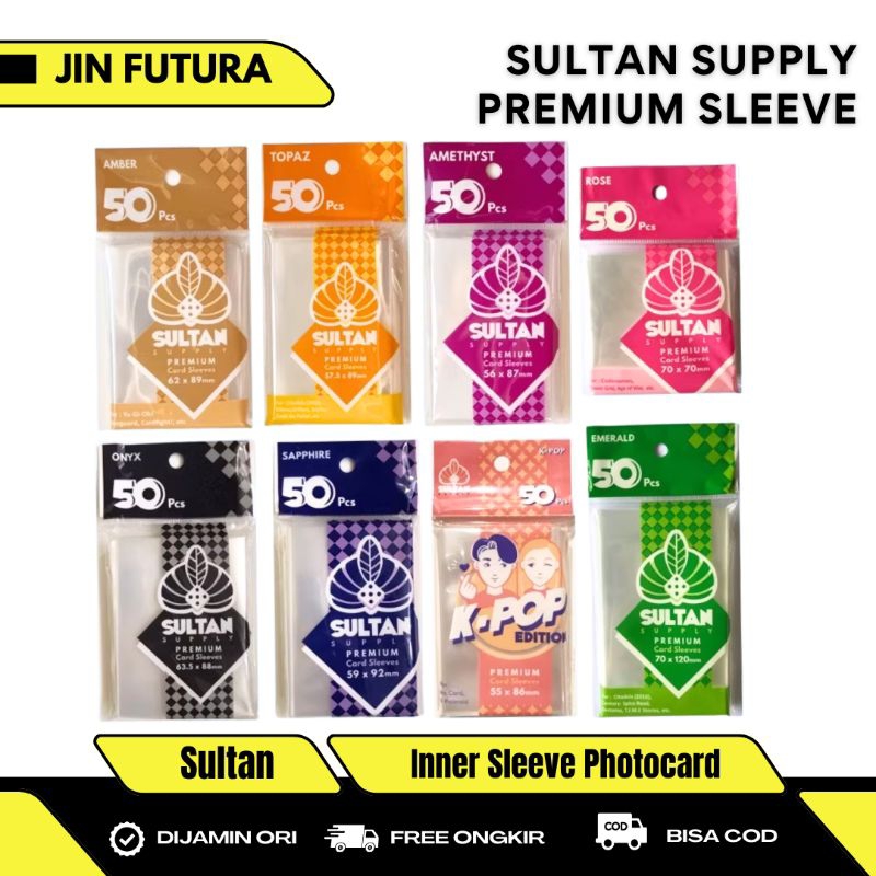 Sultan Supply Premium Inner Sleeve Photocard PC Kartu Amethyst Topaz Amber Onyx Sapphire Kpop