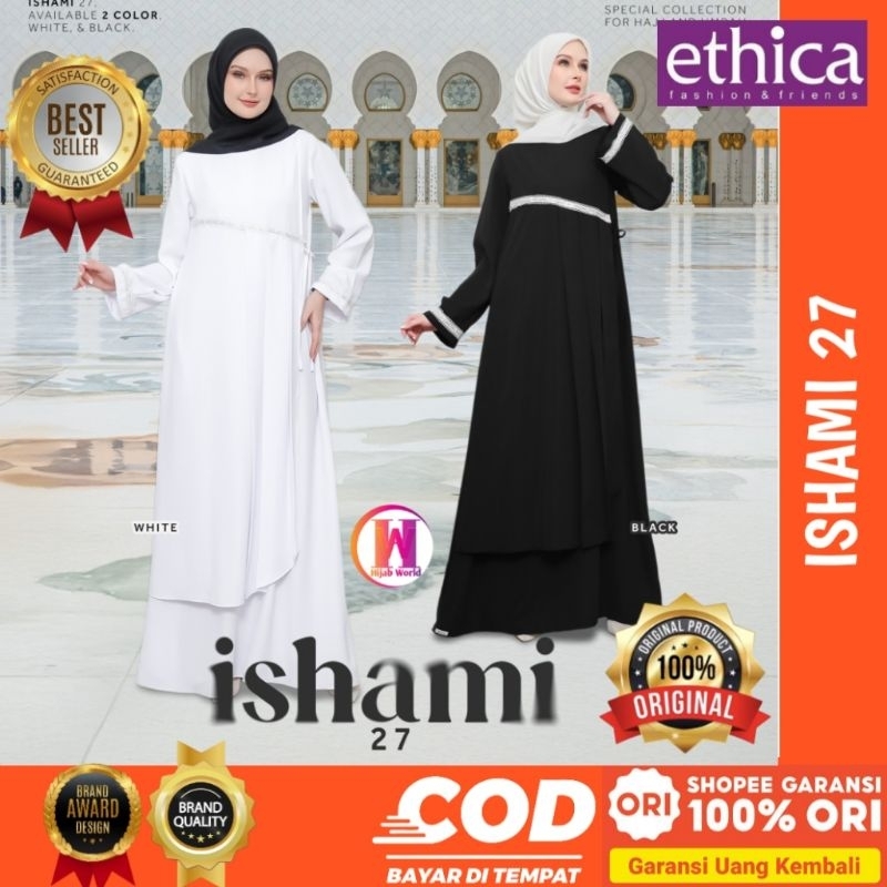 Ethica Ishami 27 Baju Gamis Haji Dab Umroh - Baju Gamis Hitam Polos - Baju Gamis Putih Polos - Baju 