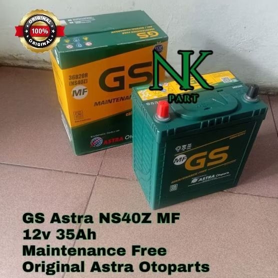 Aki Accu Mobil GS Astra NS40Z 36B20R MF Kering 35Ah Original