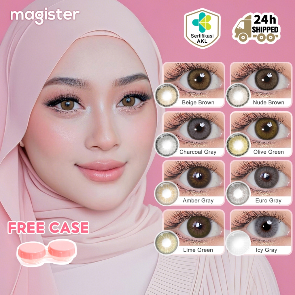 (Top 20+AKL）Magister Softlens Normal Lensa Kontak Warna 14MM Normal Nude Brown Softlens 14.50MM Allu