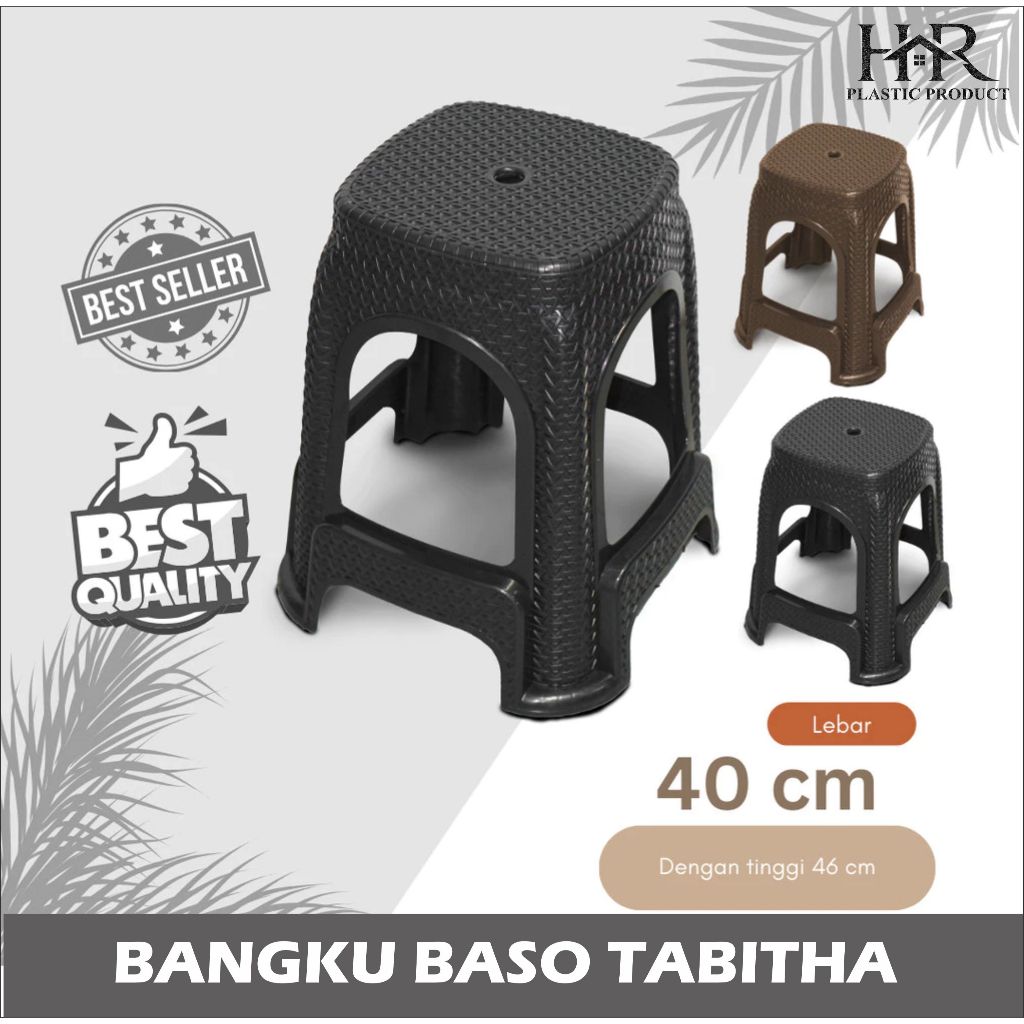 Kursi Plastik Rotan Baso Tabitha / Kursi Baso Plastik Rotan Anyam Tabitha Kursi Plastik Hitam