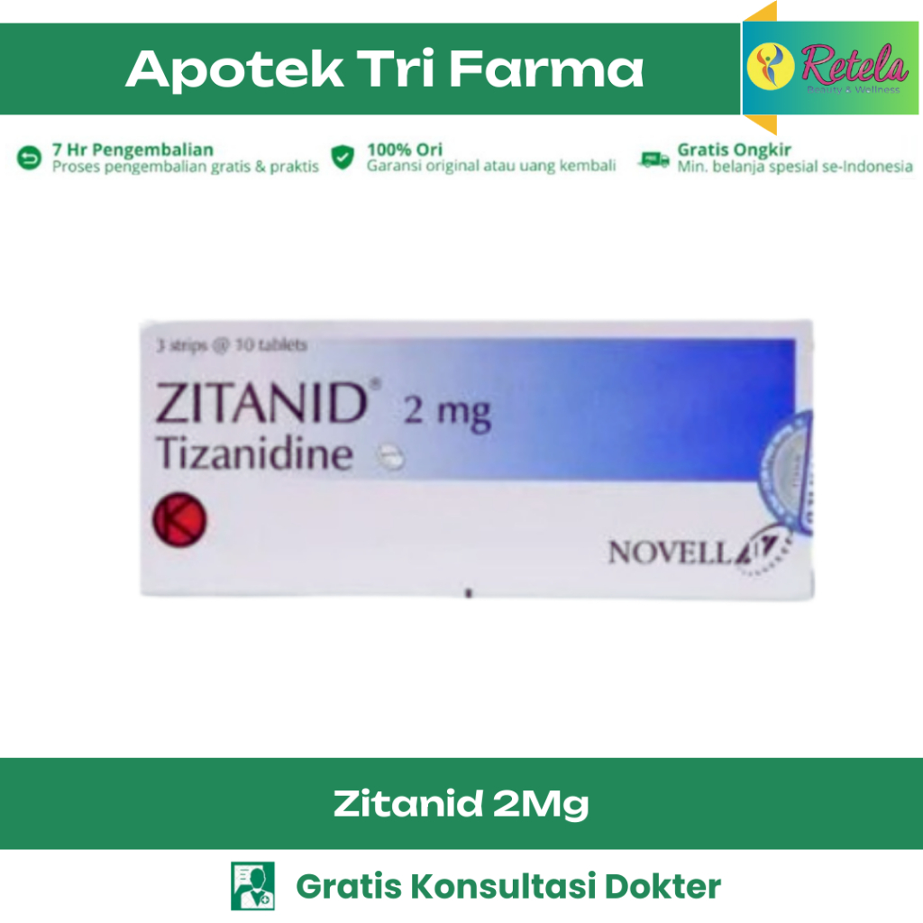 ZITANID 2MG TABLET BOX ISI 30`S