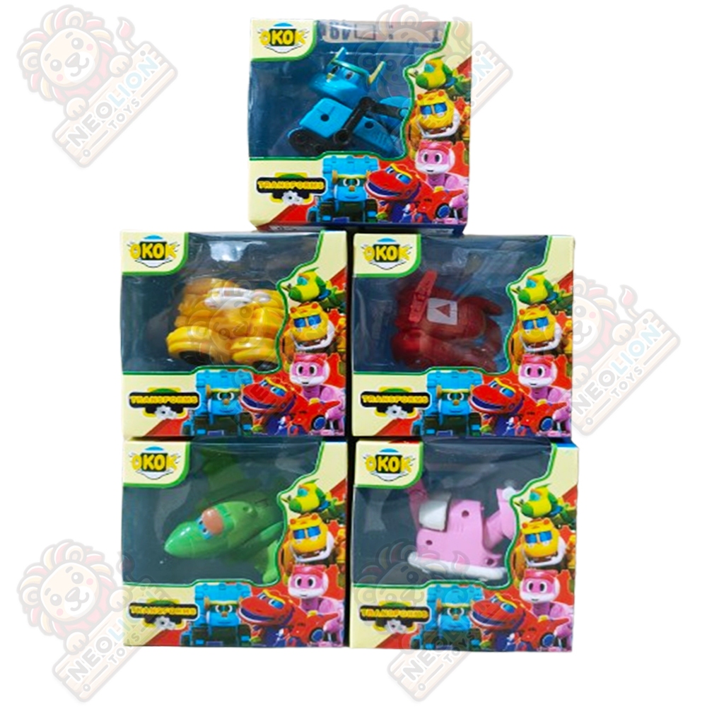 Mainan Anak Gogo Dino Robot Transform Rex Tomo Ping Locky Viki 5pcs RB6