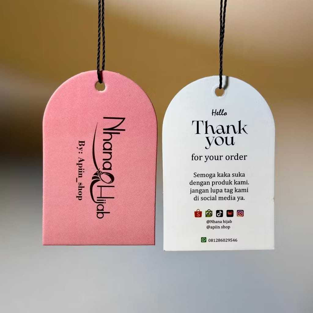 

Free design !!! hang tag tebal, label hang tag, label baju,label distro, label tag premium 700gsm