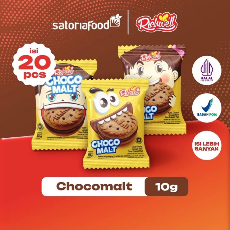 

RICHWELL CHOCOMALT COOKIES isi 20pcs