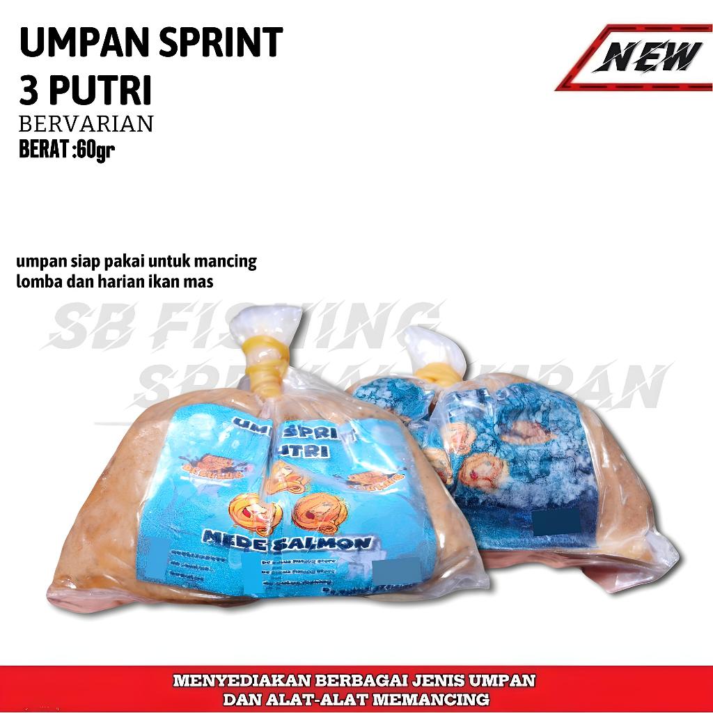 umpan sprint 3 putir bervarian mede salmon dan  - umpan ikan mas siap pakai