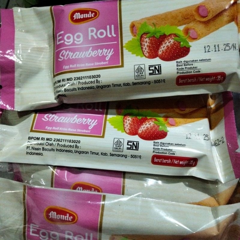 

[35 gram] Monde egg roll isi cream ecer
