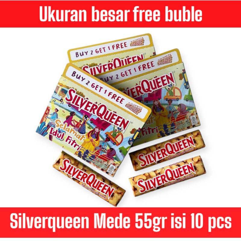 

ADR Silverqueen 55 gram 1 box isi 10 pcs UKURAN BESAR