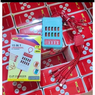 Galitong Charger Aki Motor Mobil Charger HP 5in1 10USB 12-24v