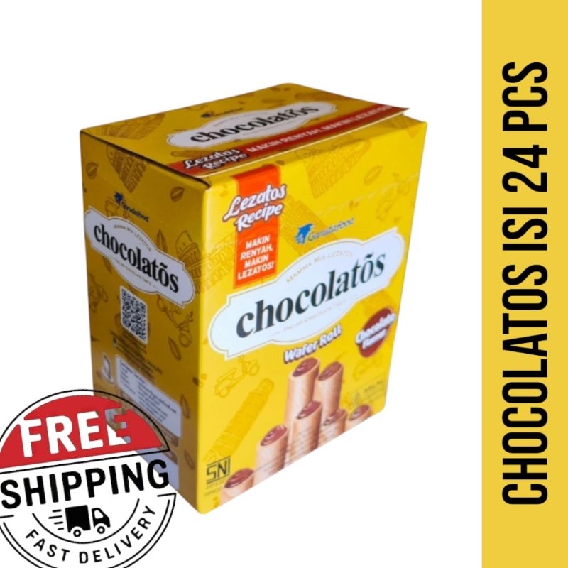 

Chocolatos wafer roll isi 8gr x 24