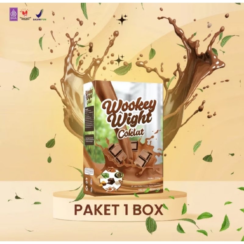 

Wookey Wight Susu Penggemuk Badan Rasa Coklat - 1 Box