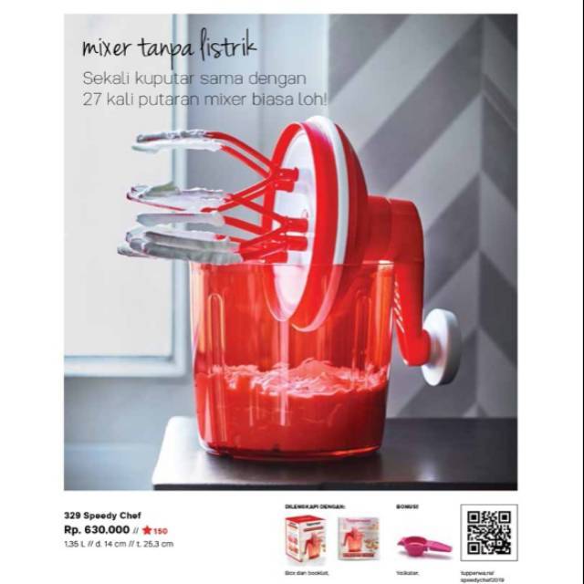 SALE 65%  Speedy Chef Tupperware Mixer Manual Tanpa Listrik
