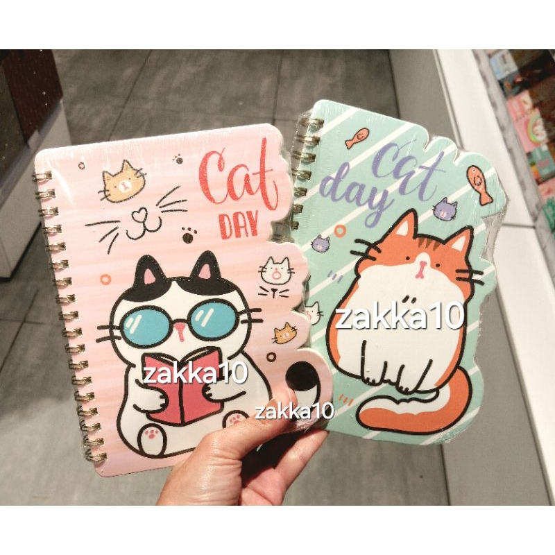 

Ohsome Buku Tulis Catatan Mini Kitty Ringed Book B6 | Notebook Sampul Kartun Kucing / Cat
