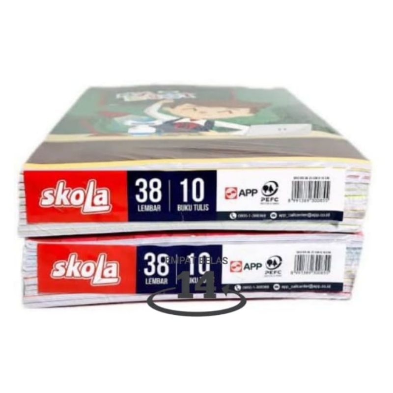 

1 Pak Buku Tulis Sidu Skola 38 Lembar ( Isi 10 Buku )