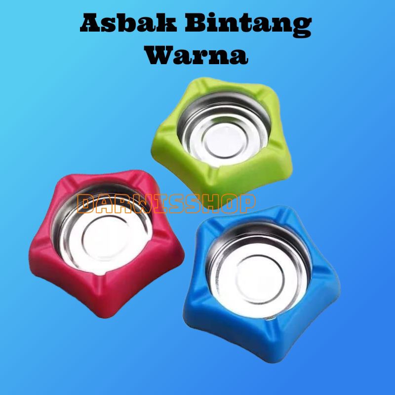 ASBAK ROKOK BINTANG STAINLESS TEMPAT PUNTUNG ROKOK