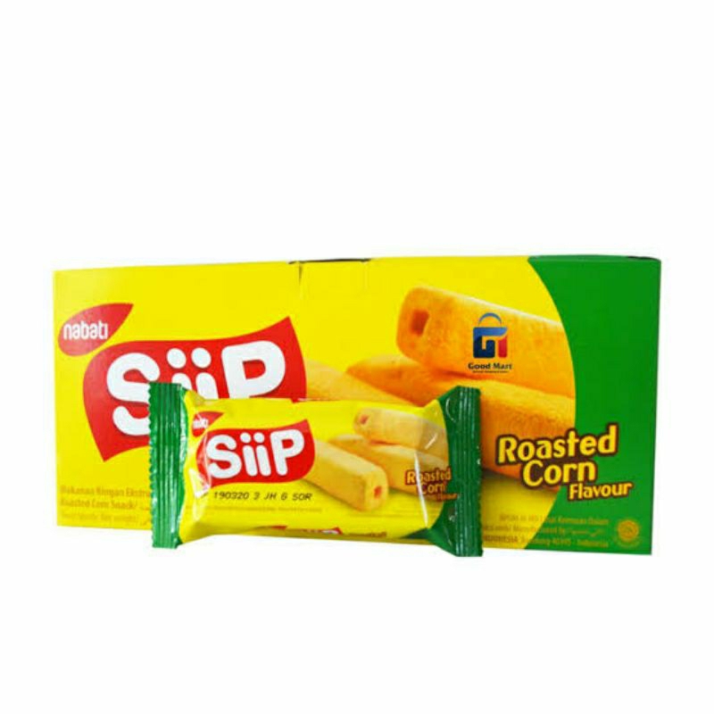 

Nabati Siip Roasted Corn 1 box isi 20 pcs. Rasa jagung bakar