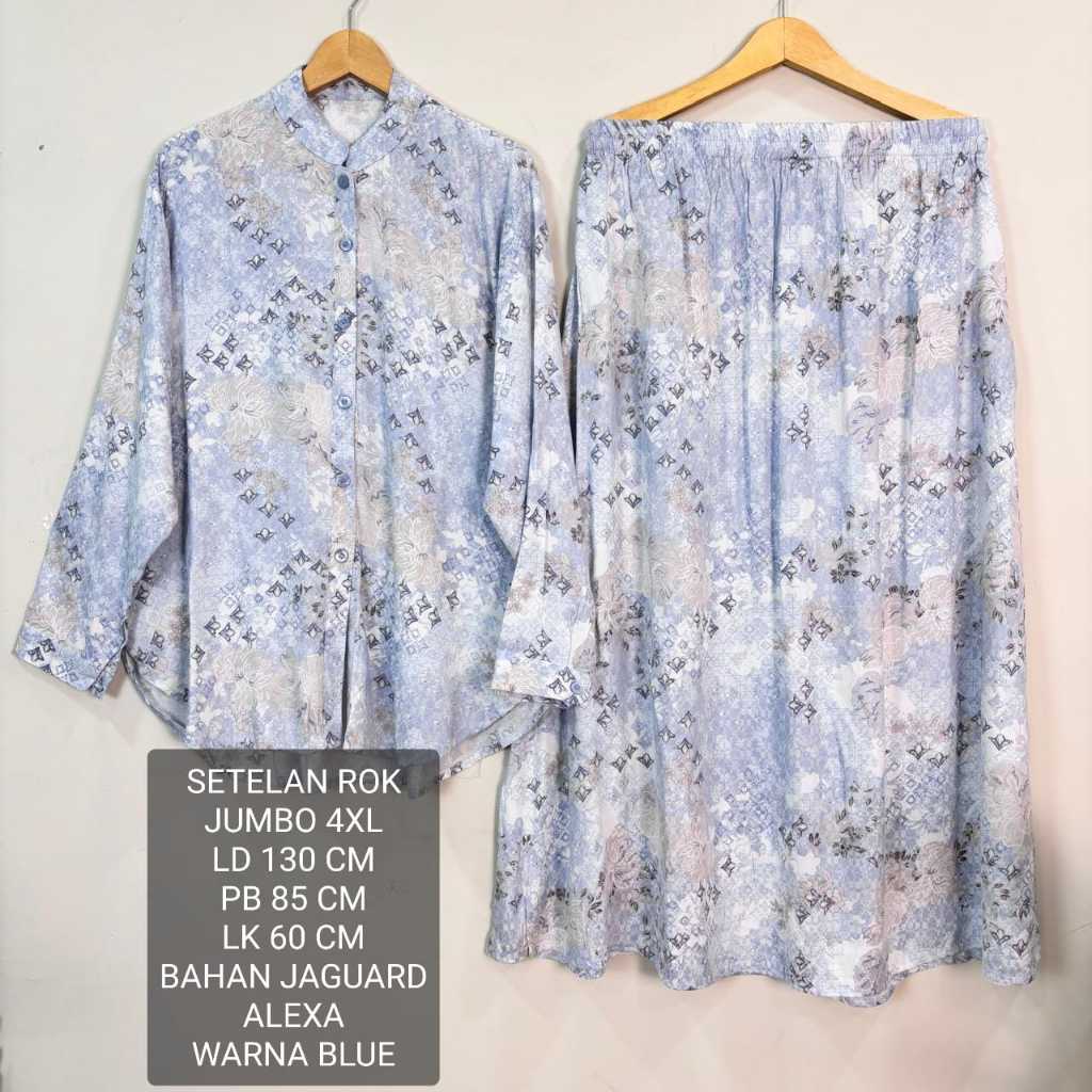 Setelan Rok Jumbo Bigsize Ld 130 Cm Model Kekinian - Set Rok Alexa