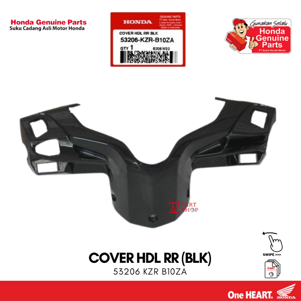 Cover Speedometer ISS (Cover HDL RR (BLK)) Hitam - Vario 125 FI ISS / 53206-KZR-B10ZA