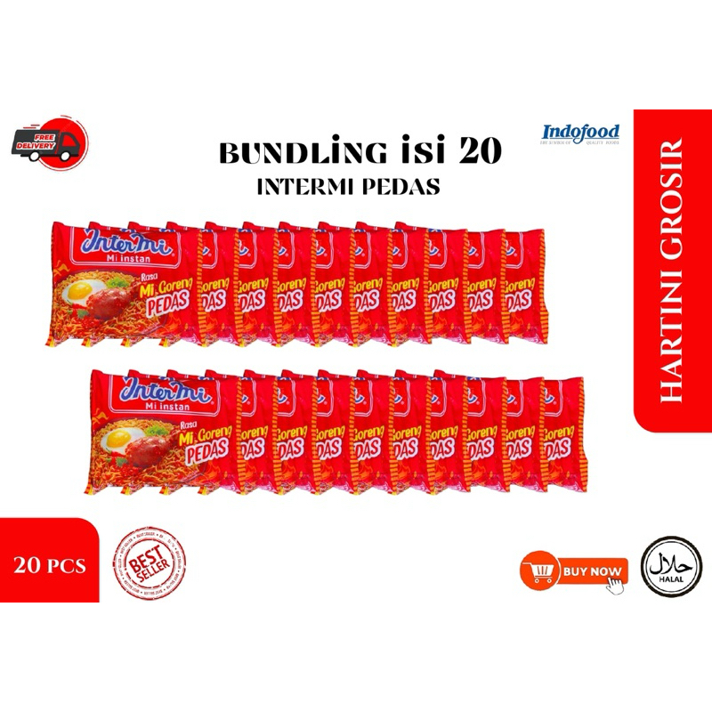 

Forcysn ( 20 Pcs )Intermie Goreng X Intermie Pedas X Ekomie Goreng