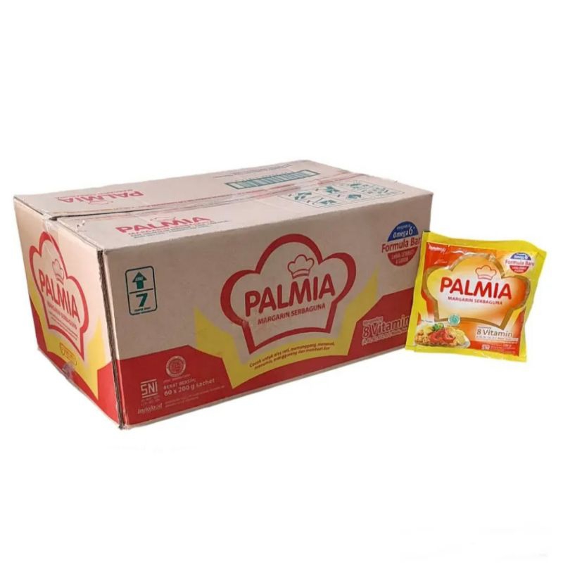 

Palmia Margarin Serbaguna 200g Kemasan 1 Dus isi 60 sachet