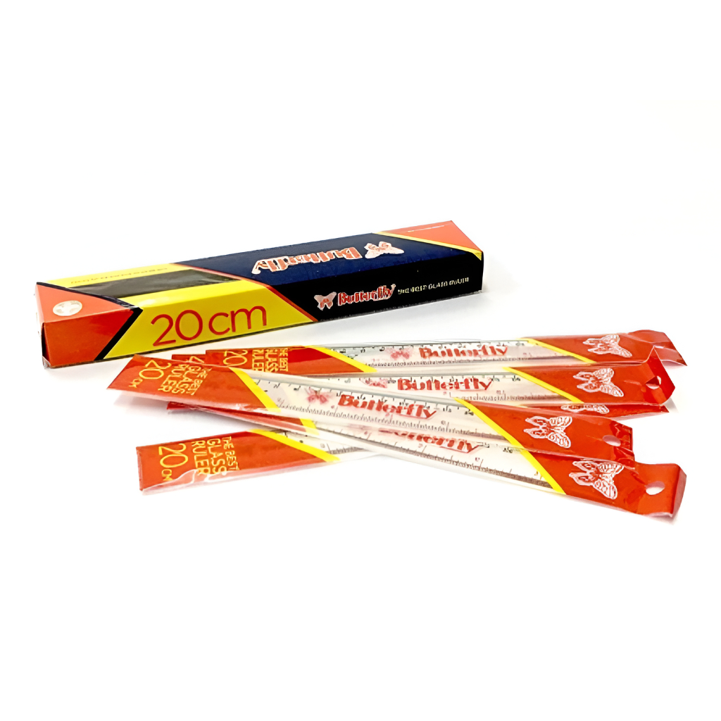 

Ruler Penggaris Butterfly 20 cm - Penggaris Plastik 20 cm Butterfly