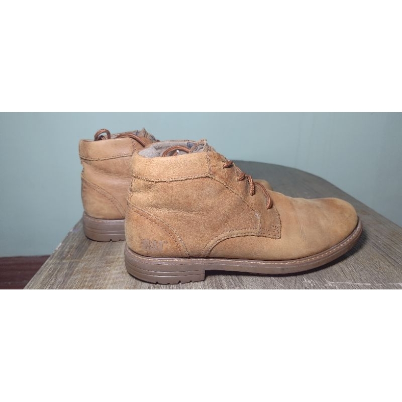 Sepatu Boot Mid Cat Kulit Second