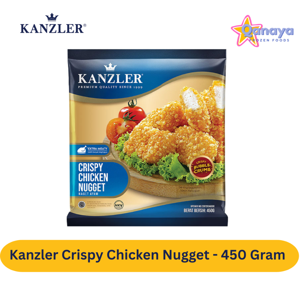 

Kanzler Crispy Chicken Nugget (450 Gram) Nugget Premium dengan Daging Ayam Pilihan Frozen Food