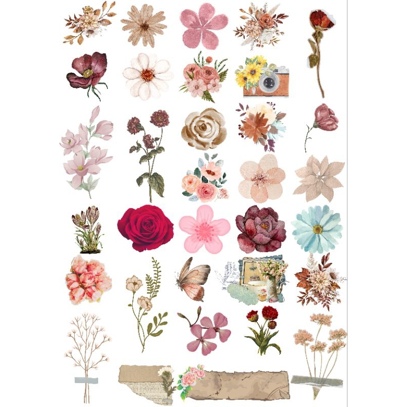 

Stiker Aesthetic Vintage / Lucu / Bunga / Kucing Transparan Vinly murah diary / scrapbook / kado / hiasan / dekorasi