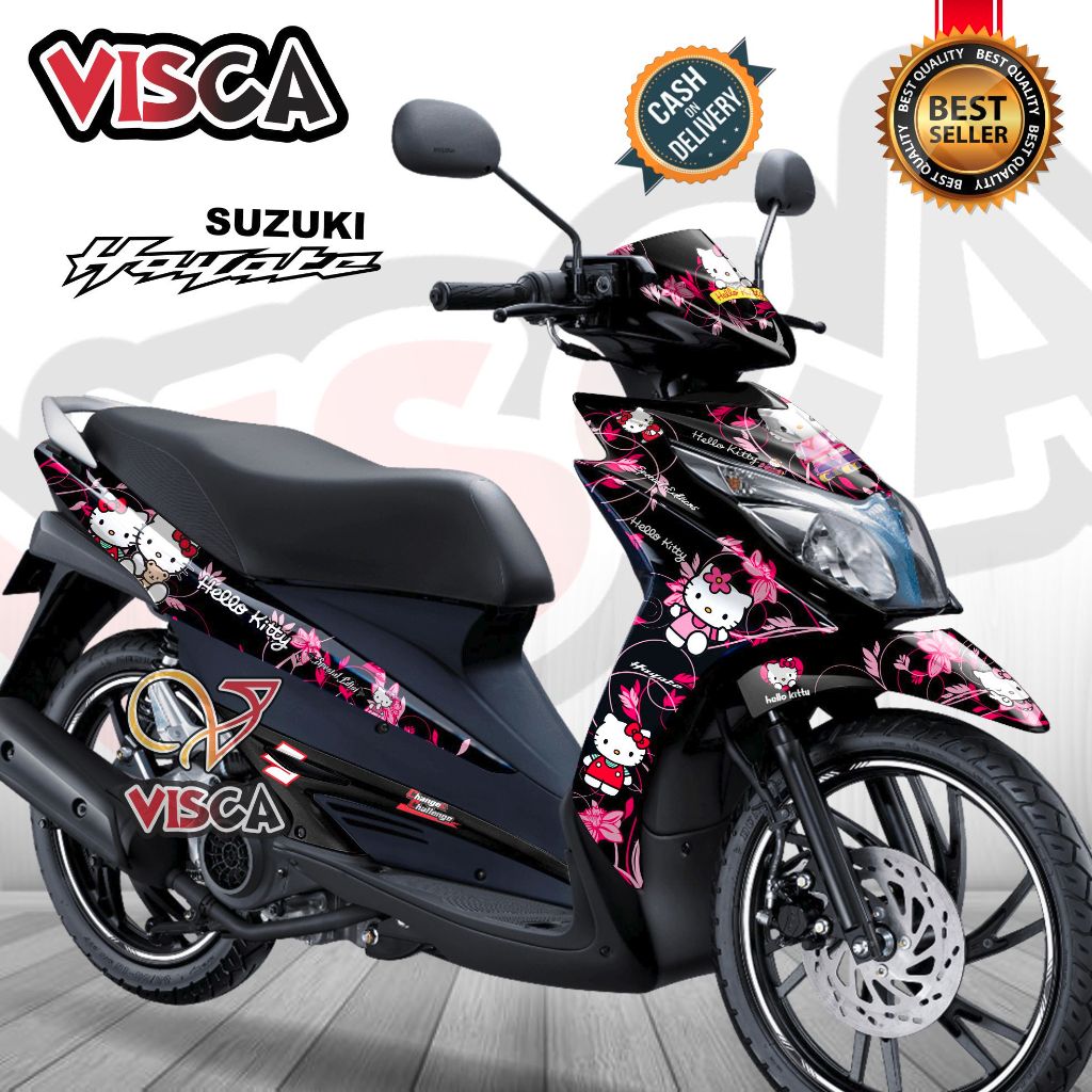 Decal Hayate 125 Full Body Stiker Hayate 125 Full Body Striping Hayate 125 HELLO KITTY