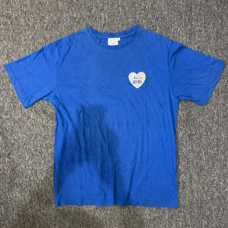 OiOi - Tshirt blue love bordir