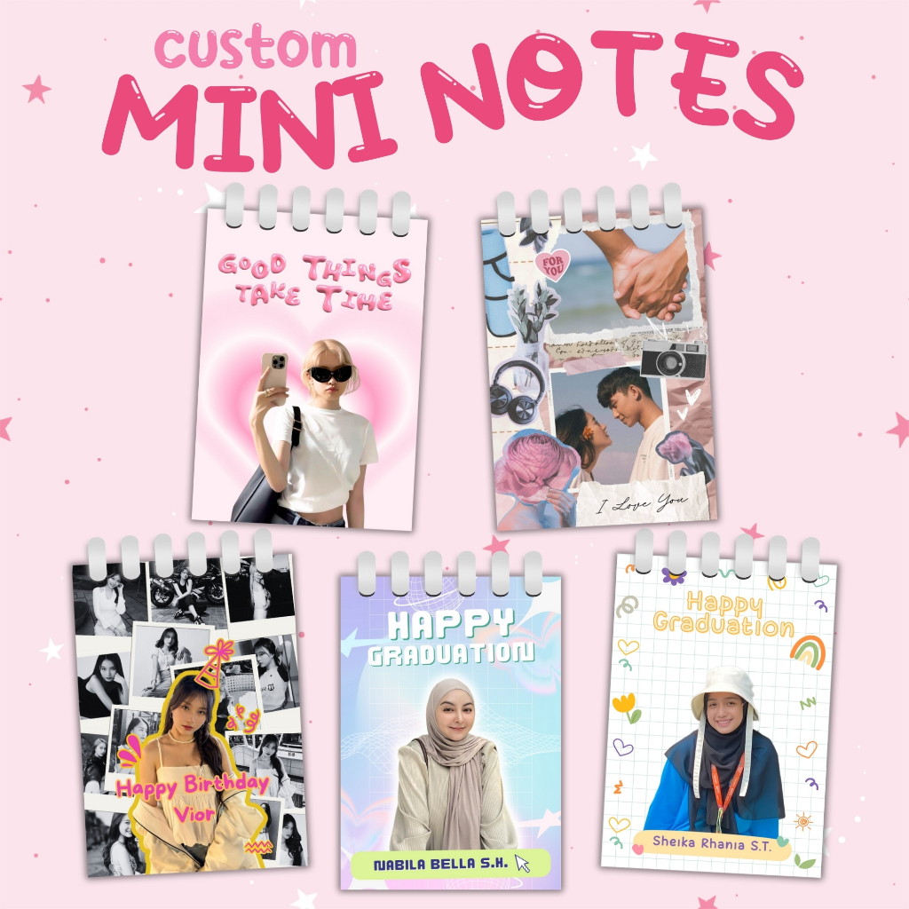 

CUSTOM MINI NOTES A7 || NOTEBOOK BUKU CATATAN KECIL KADO ULTAH ANNIV GRADUATION GIFT KELULUSAN SEKOLAH LUCU FREEBIES DUTY NOTES CATATAN KECIL