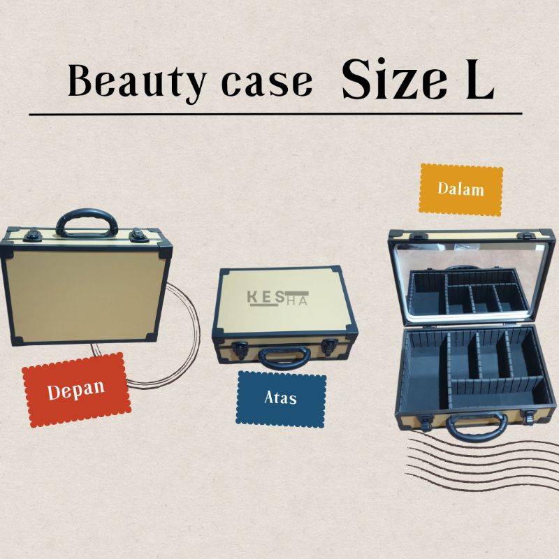 Beauty Case LED Murah Size Besar/Koper Kosmetik MUA