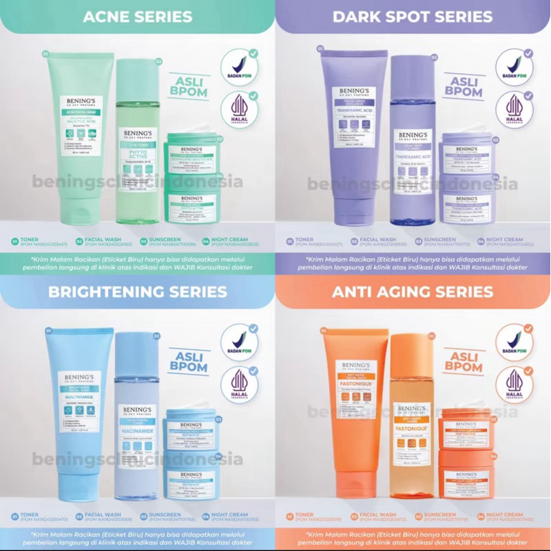 Benings Promo paketan dasar bening’s skincare / Benings Clinic