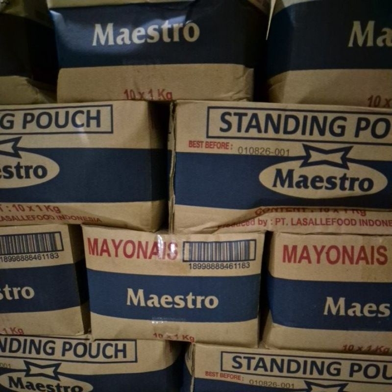 

Maestro Mayonaise Standing Pouch 1 Kg X 10 Pouch (Kartonan)