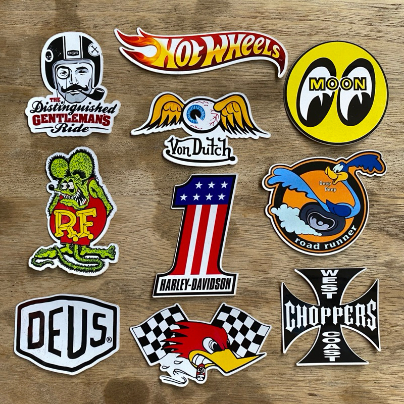 

Sticker Pack Kustom Kulture Vondutch Mooneyes Choppers Harley Davidson