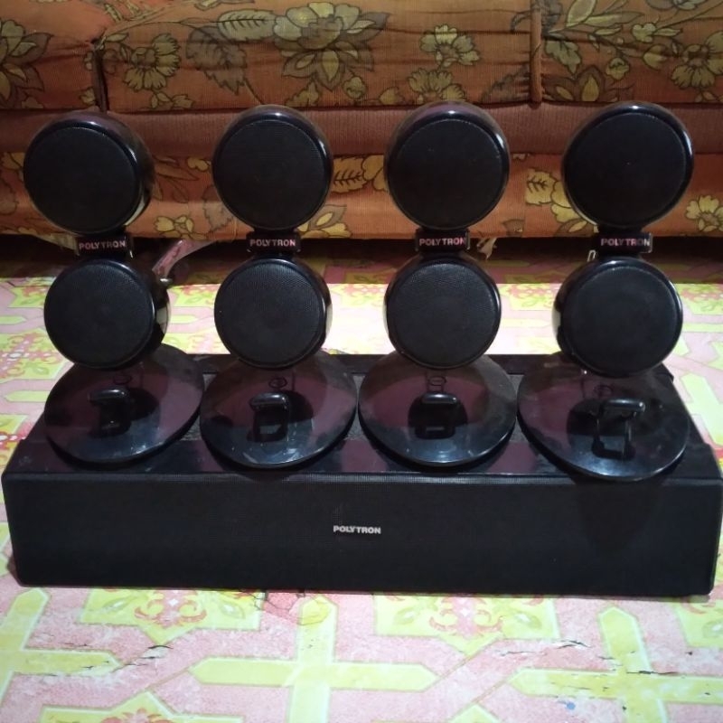speaker polytron center vocal unik satelit hometeater  murah meriah