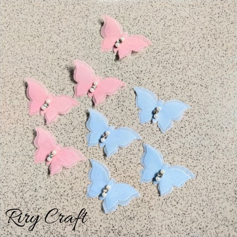 Aplikasi kupu-kupu | Aplikasi organza 3D