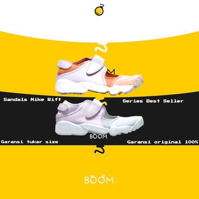 Sendal Nike Air Rift x Crimshon & Lilac Originals
