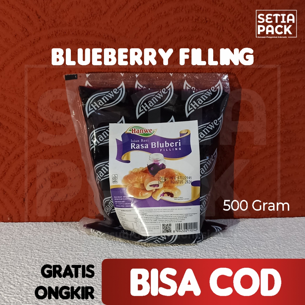 

Selai Filing Filling Blueberry Bluberi Pasta Isian Roti 500gr