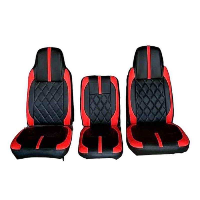 cover jok mobil truk umplung merah hitam