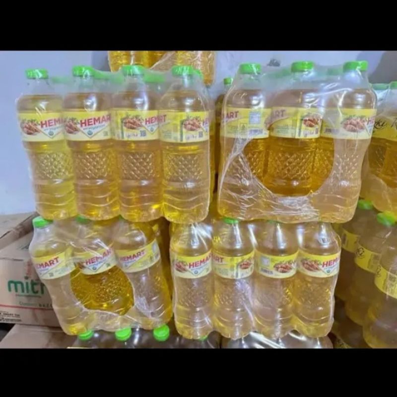 

promo!! hemart minyak goreng 1 krat (12pcs)kemasan botol 1lt