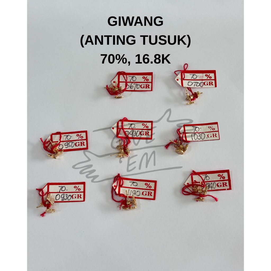 Anting Emas Model Giwang Tusuk Tusukan Mata Sirkon Dewasa Anak Asli 16.8K 70%